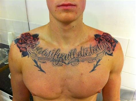 Male chest tattoos words. Things To Know About Male chest tattoos words. 