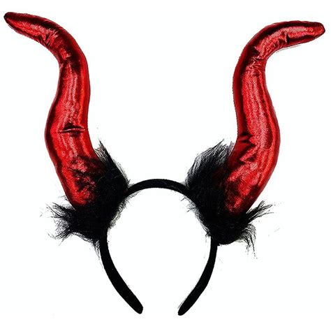 Maleficent Tacı Malefiz Kırmızı Boynuzlu Şeytan Taç . 