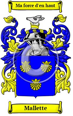 Mallette History, Family Crest & Coats of Arms