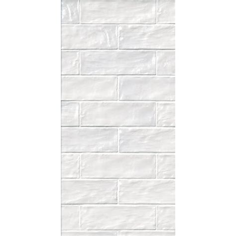 Mallorca White Ceramic Wall Tile - 2.5 x 8 in. - The Tile Shop