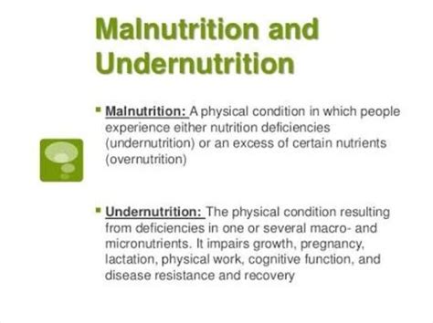 Malnutrition vs Undernourishment - What