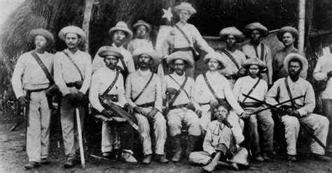 The term mambises refers to the guerrilla Cuban independence soldiers who fought against Spain in the Ten Years' War (1868-78) and Cuban War of Independence (1895-98). The term is found applied in different history texts to any person who fought for independence during the wars of independence including soldiers of Chinese, American, African, and Spanish origin.. 