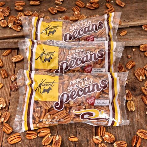 Mammoth Pecans Halves-Mascot Pecans - (3) 16 oz Bags