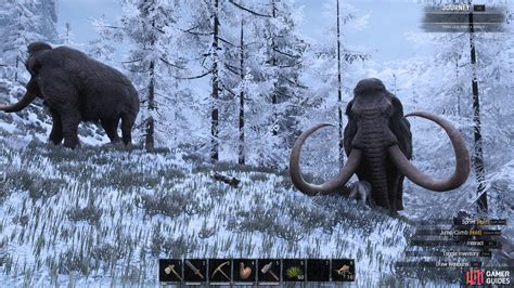 Mammoth conan exiles. "Genius plan! If it is buried inside the northern most pillar, opposite the river beneath the skull of a mammoth then smash it! The only way" My first thought was to scout out the northern highlands, where mammoths actually roam in the game, but couldn't find any spot that matches up with the clues. 
