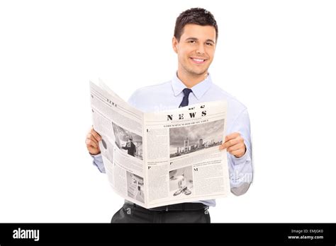Man Holding Newspaper