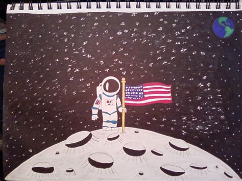 Man On The Moon Drawing