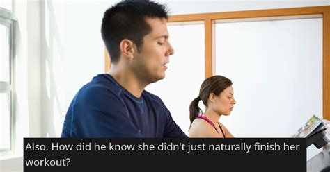 Man Picks Elliptical Machine Next to Woman in Empty Gym