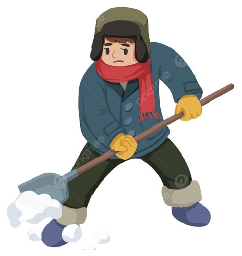 Man Shoveling Snow Clip Art k36959466 Fotosearch