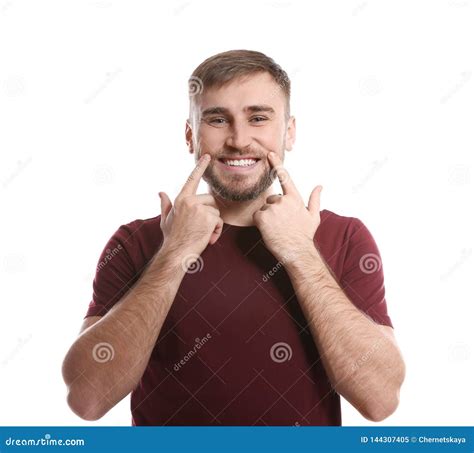 Man Showing LAUGH Gesture in Sign Language Stock Image Image of care