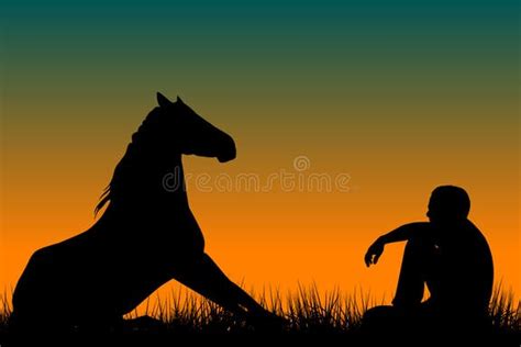 Man Sitting Horse Illustrations & Vectors - Dreamstime