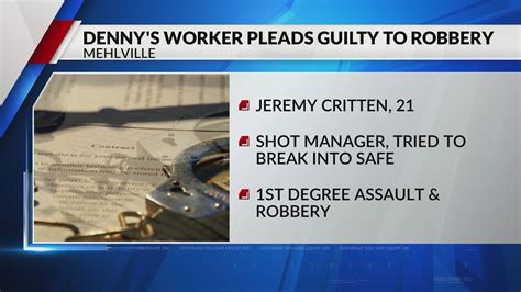 Man admits to shooting, robbing manager at Denny's in south St. Louis County