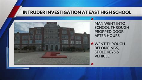 Man allegedly breaks into East High School after hours, steals car