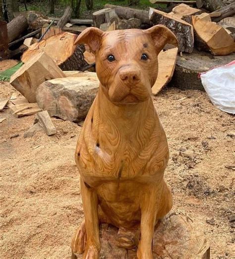 Man and his dog carvings. He makes carvings of dogs who passed away for their owners . Dylan Anderson · Original audio 