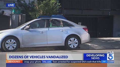 Man armed with crowbar vandalizes nearly 30 vehicles in Koreatown