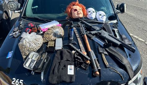 Man arrested with multiple weapons, Chucky mask in Hayward