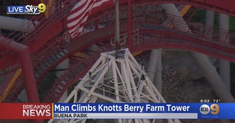 Man climbs atop Knott