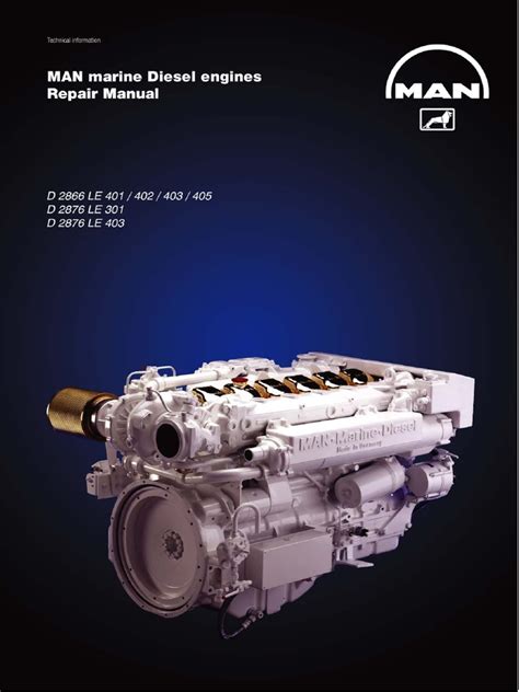 Man d2866 le d2876 le marine diesel engine repair manual. - Cav maximec injection pump workshop manual.