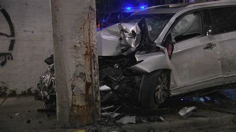 Man dead after car crashes into viaduct pillar in Little Village: CPD