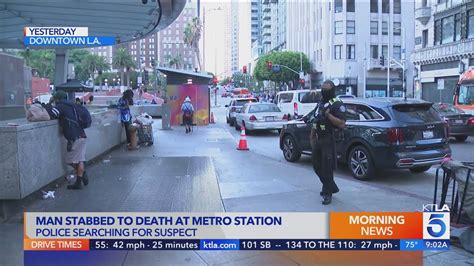 Man fatally stabbed on Metro platform in downtown Los Angeles