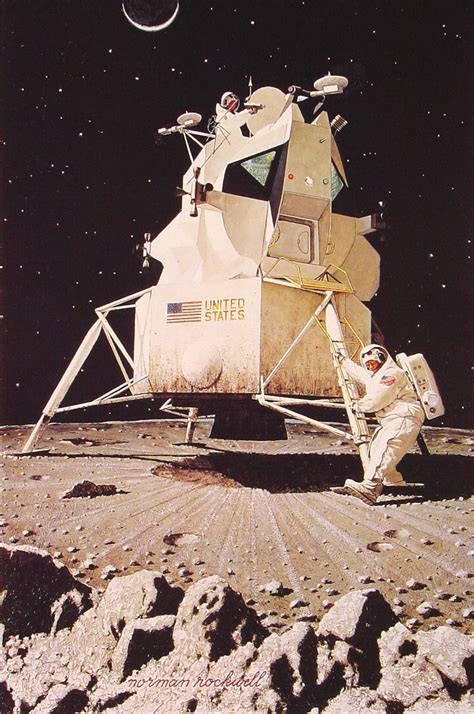 Man on the Moon by Norman Rockwell - Art Renewal Center