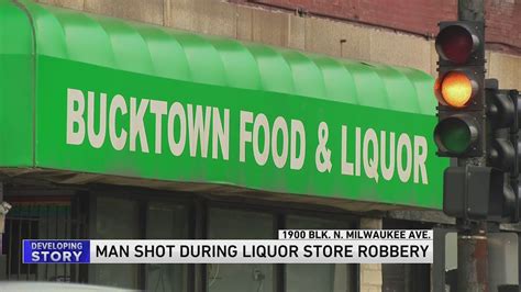 Man shot, critically wounded during armed robbery at Bucktown liquor store