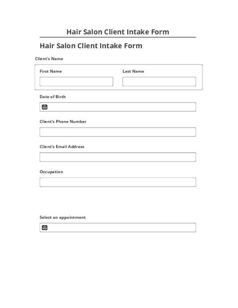 Manage Hair Salon Client Intake Form in Microsoft Dynamics airSlate