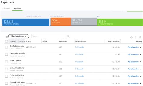 Manage outstanding balances for customers and vendors in ... - QuickBooks