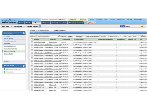 Manageengine assetexplorer. Configuration Management Database (CMDB) is a centralized repository that stores information on all the significant entities in your IT environment. IT Asset Management Software (ITAM) from ManageEngine Asset Explorer to provide complete asset life cycle managment, hardware & software discovery and … 