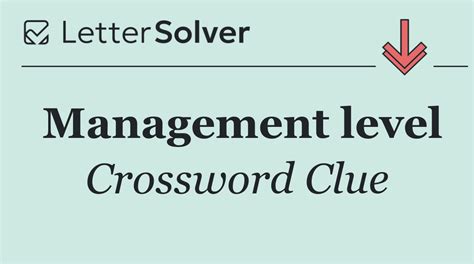 Management Degree Crossword Clue