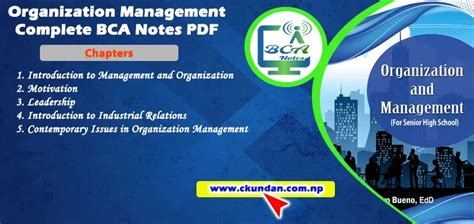 Management Principles Notes For Bca