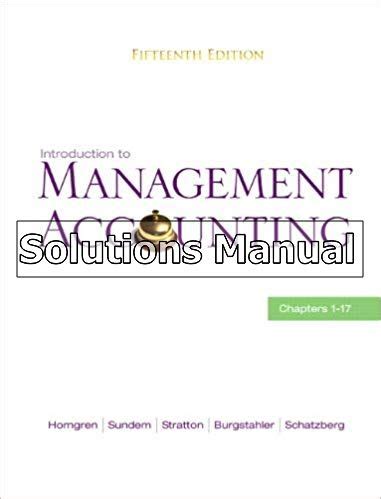 Management accounting horngren solutions manual 15th edition. - Caterpillars in the field and garden a field guide to.