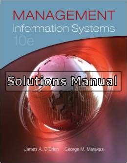 Management information systems 10th edition solution manual. - Ruud uaka 030jaz seer 10 manual.