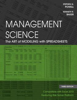 Management science the art of modeling with spreadsheets 3rd edition solutions manual. - I said no a kid to kid guide to keeping.