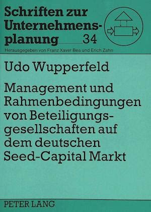 Management und rahmenbedingungen von beteiligungsgesellschaften auf dem deutschen seed capital markt. - Manual de taller alfa romeo 156 gratis.