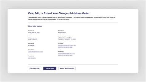 Nov 6, 2018 · Step 1: Making the change. Visit the USPS change of address cancellation page ( managemymove.usps.com ) When you initially filed your change of address order, check your email to see if you’ve received a USPS confirmation code. You’ll need this confirmation code to complete the process. However, if you’ve already filed a change of address ... . 