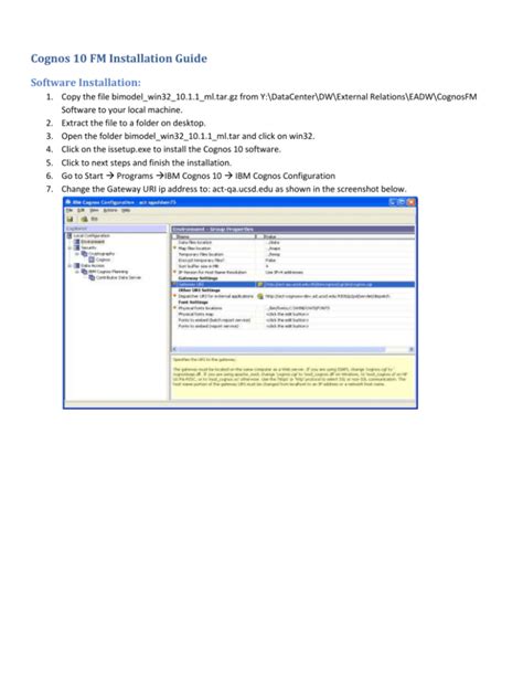 Manager Cognos Installation Framework Home Guide Developer