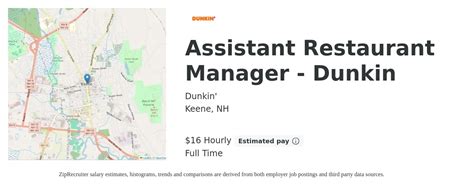 Manager Job in Goffstown, NH at Dunkin