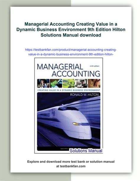 Managerial Accounting Creating Value In A Dynamic Business Environment 9th Edition