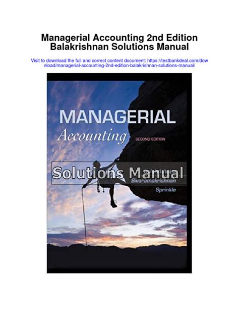 Managerial accounting balakrishnan sivaramakrishnan solution manual. - Généalogie de la maison de buor.