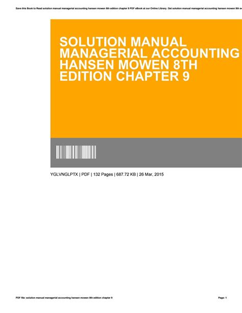 Managerial accounting hansen mowen heitger 2015 solution manual. - Suzuki grand vitara 2005 2008 service repair manual.