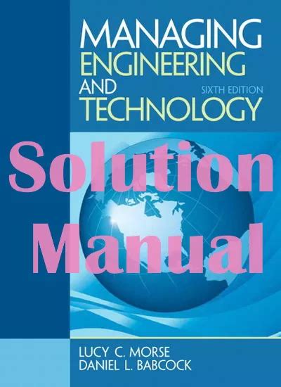 Managing Engineering And Technology Solution Manual