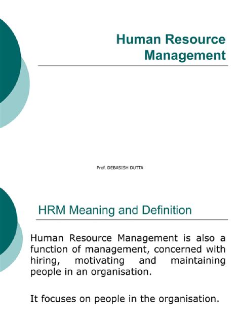 Managing Human Resource Systems