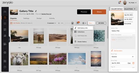 Managing and Uploading Galleries – Zenfolio