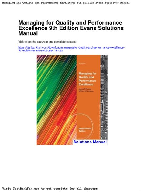 Managing for quality and performance excellence 9th edition solution manual. - Dna gcse student guide gcse student guides.