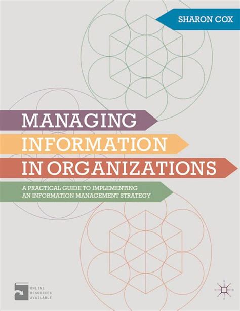 Managing information in organizations a practical guide to implementing an information management strategy. - Anatomy and physiology lab manual escience labs.