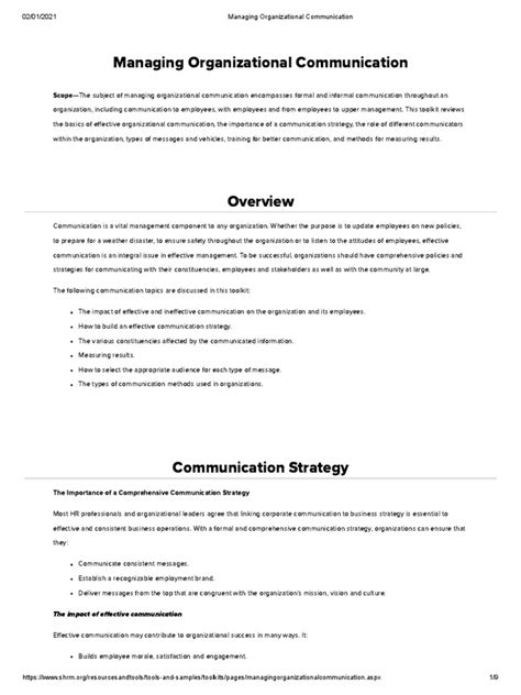 Managing organizational communication.  Without a clear strategy Apr 15, 2025...