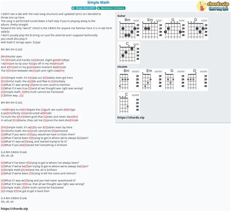 Manchester Orchestra - Simple Math (Chords) - Ultimate Guitar