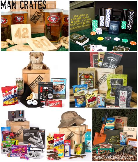 Mancrate. The Bacon Crate. $79.99. When life calls for the celebration of your manly man, and gift baskets, gift boxes, and gift cards just won’t do, there’s Man Crates. Shop high-quality, unique, and unusual gifts for guys they’ll love, shipped in wooden crates, ammo cans, concrete bricks, puzzle boxes, and DIY project kits. 