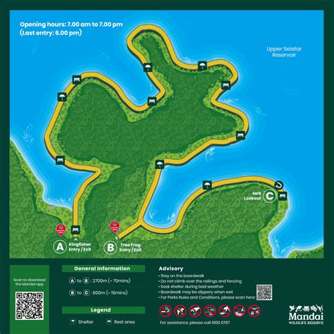 Mandai boardwalk map.  Open daily 7am-7pm.  SINGAPORE - Nature lovers ...
