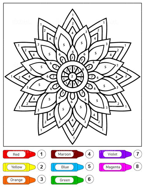 Mandala Color by Number